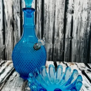 Sky Blue Glassware w/ Ashtray