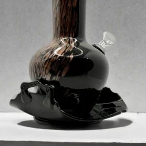 Black & Gold Swirl Glassware w/ Tray